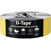 D-TAPE Permanent duct tape geel 50 m x 50 mm-thumb-0