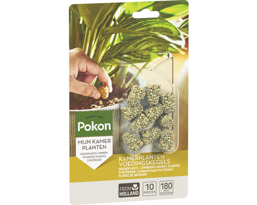 Pokon kamerplantenvoedingskegels, verpakking met tien stuks voor maximaal 180 dagen voeding