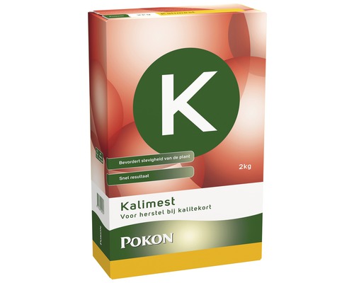 Kaliummeststof in een verpakking van 2 kilogram voor plantenverzorging
