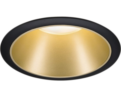 PAULMANN LED Inbouwspot Cole Coin Ø 88 mm IP44 warmwit 3-step dim zwart/goud mat