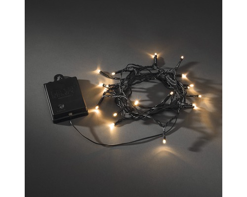 KONSTSMIDE Kerstverlichting LED lichtsnoer 40 lampjes extra warmwit met lichtsensor 3,90 m LED-lichtslinger met batterijvoeding