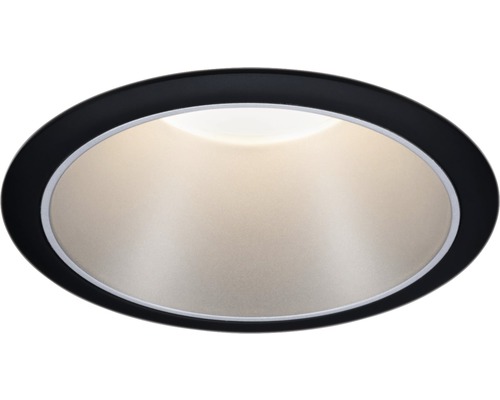 PAULMANN LED Inbouwspot Cole Coin Ø 88 mm IP44 warmwit 3-step dim zwart/zilver Inbouwspot