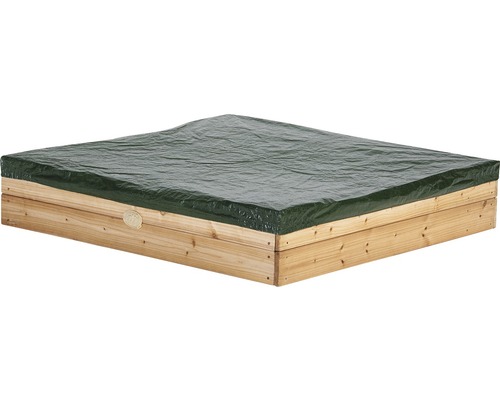 Houten zandbak met afdekking