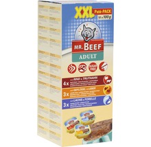 XXL-verpakking Mr. Beef Adult kattenvoer paté met rund, kalkoen, gevogelte, lever, zalm en forel
