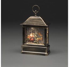 Decoratieve lantaarn met kerstman, rendier en kerstboom