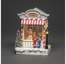 Kerstdecoratie: snoepwinkel met kerstman en kinderen