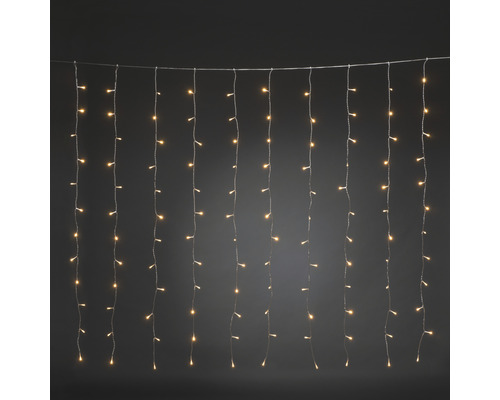 KONSTSMIDE Kerstverlichting LED lichtgordijn 120 lampjes amber kleur 140x120 cm 1,4 meter