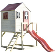 Speelhuis hout geïmpregneerd rood 197x290x242 cm