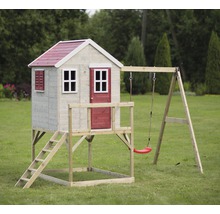 Speelhuis hout geïmpregneerd rood 350x192x242 cm