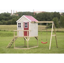 Speelhuis hout geïmpregneerd rood 350x192x242 cm