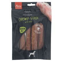 Pets Unlimited kauwsticks voor honden met eend, medium, 4 stuks