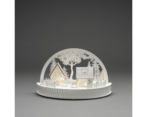 KONSTSMIDE Kerstverlichting LED dorp met rendieren Decoratief winterlandschap met huizen en dieren