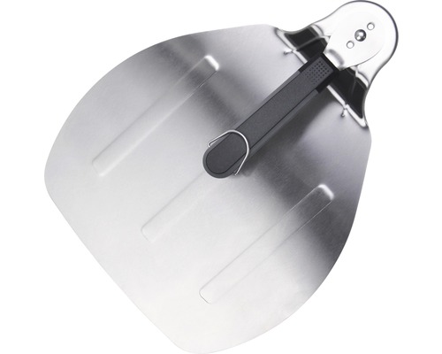 Metalen pizzaschep met inklapbaar handvat