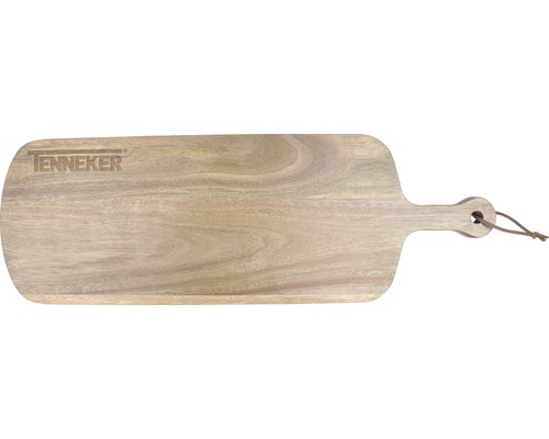 Houten snijplank met handvat en Tenneker logo
