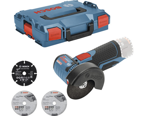 BOSCH Professional Accu haakse slijper GWS 12V-76 (zonder accu, in L-BOXX) Bosch accuslijper met accessoires en opbergkoffer