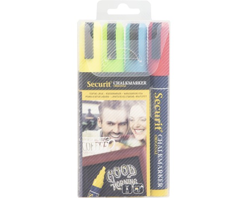 Securit krijtstiftset, vier stuks