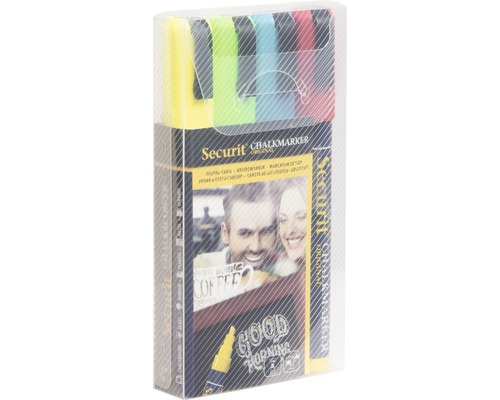 Securit krijtstiftenset met vier stiften in verpakking