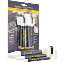 Securit krijtstiftenset voor schoolborden, glas, spiegels, plastic en metaal