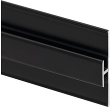 Detailweergave van een zwart H-profiel