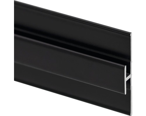 Detailweergave van een zwart H-profiel
