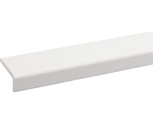 Hoeklat grenen gegrond wit (b x d x l) 43 x 21 x 2700 mm Kunststof profielstrip