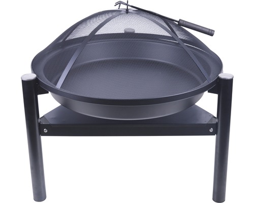 Vuurschaal staal zwart, Ø 72 cm hoogte 9,5 cm Vuurschaal staal zwart, Ø 72 cm hoogte 9,5 cm