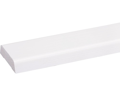 Witte houten kwartrondlijst