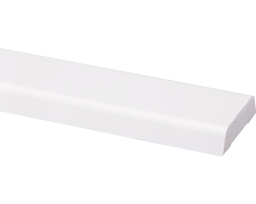 Koplat schuin grenen gelakt (l x b x d) 2700 x 45 x 12 mm Witte houten plint