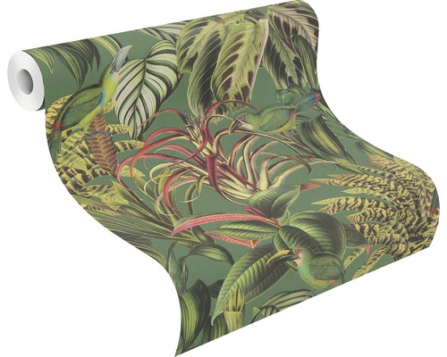 Rol behang met jungle motieven