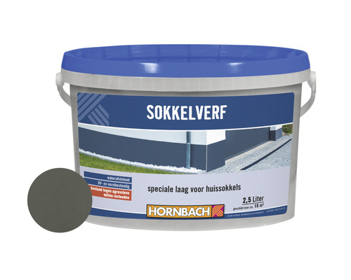 HORNBACH Sokkelverf gevelverf grijs 2,5 l