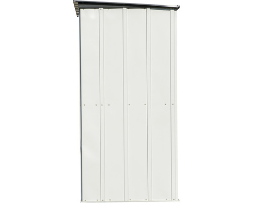 Metalen tuinhuis zijaanzicht