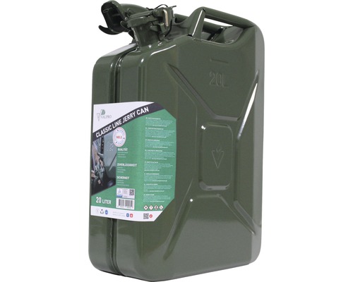 Brandstof jerrycan van staal, inhoud 20 liter