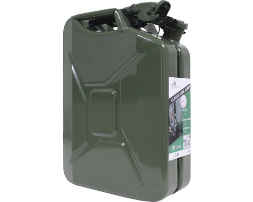 Brandstof jerrycan van staal met een inhoud van 20 liter