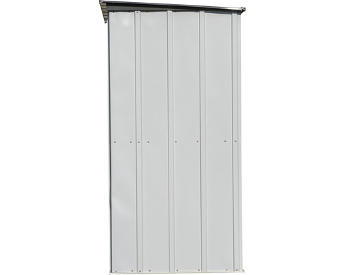 Zijwand van metalen tuinhuis