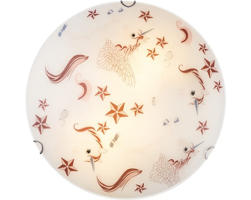 Plafondlamp met eenhoorn- en sterrenmotieven voor kinderkamer