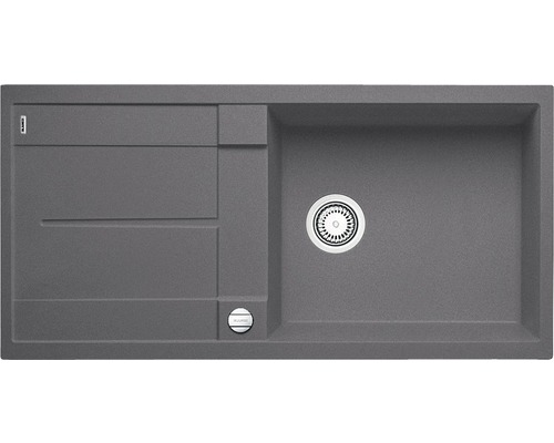 BLANCO Spoelbak Metra XL 6 S-F rotsgrijs 49x99 cm Spoelbak van steen met afdruiprek