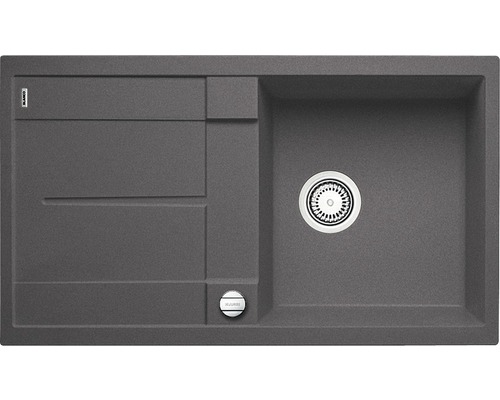 BLANCO Spoelbak Metra 5 S-F rotsgrijs 49x85 cm Blanco stenen spoelbak met afdruiprek