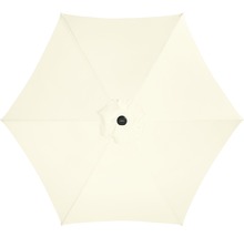 Open parasol met zes segmenten