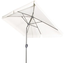 Rechthoekige parasol met licht doek en metalen frame