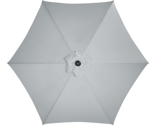 Zeshoekige parasol van onderaf gezien