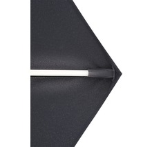 Detailopname van een zwarte parasol met stang