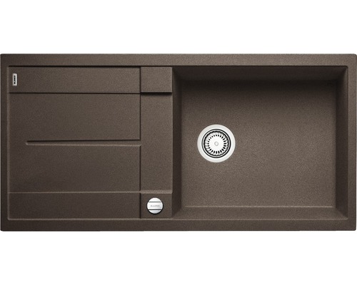 BLANCO Spoelbak Metra XL 6 S-F cafe 49x99 cm Spoelbak van silgranit met afdruiprek