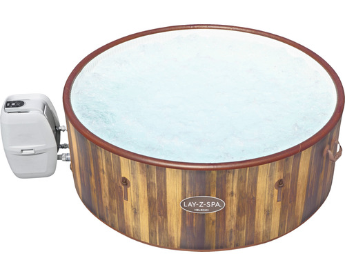 Ronde Lay-Z-Spa Helsinki whirlpool met houtlook en bedieningspaneel