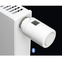 Radiatorknop met digitaal display en Bluetooth functie op radiator