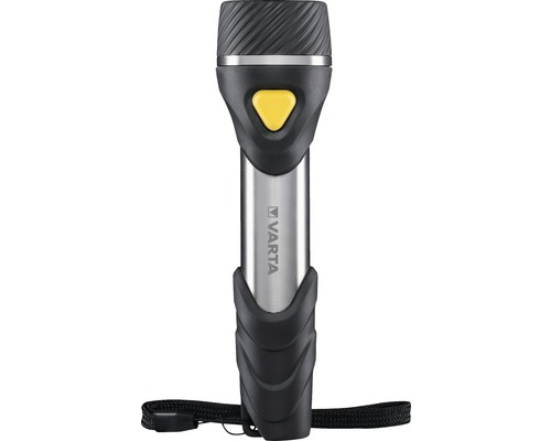 Varta zaklamp van metaal met polsband