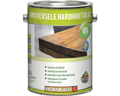 HORNBACH Universele hardhoutolie transparant 2,5 l Universele hardhoutolie in een blik