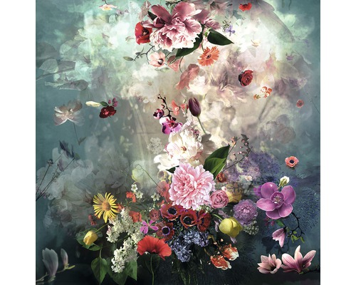 PURE LIVING Schilderij canvas Baroque Flowermix I 40x40 cm