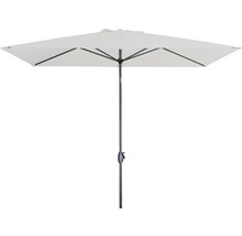 Vierkante, lichte parasol met middenmast voor buiten