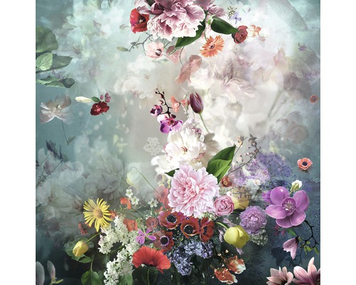 PURE LIVING Schilderij glas Baroque Flowermix l 20x20 cm