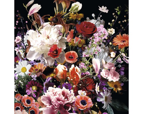 PURE LIVING Schilderij glas Colourful Flowers 20x20 cm-0